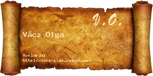 Vácz Olga névjegykártya