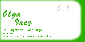 olga vacz business card