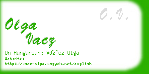 olga vacz business card